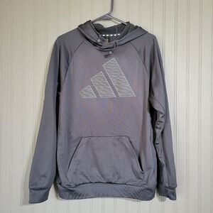 Adidas Game And Go Training Big Logo Hooded Sweatshirt Pullover Black Men's S